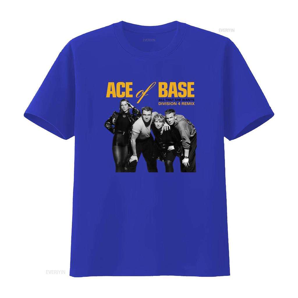 New Ace Of Base Band All That She Wants Division 4 Remix Cotton White S 5Xl T Shirt Mm187 Vintage Washed Slightly Breathable