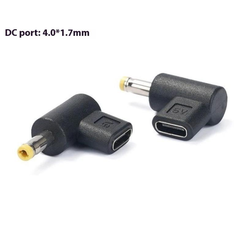 1 Stück Universal 5V TypeC auf DC 3,5x1,35mm/5,5x2,1mm/5,5x2,5mm Stecker Ladeadapter Konverter DC Stromanschluss