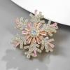 Sparkling Creative Snowflake Pin Rhinestone Zinc Zinc Alloy Zircon Badge  Anniversary