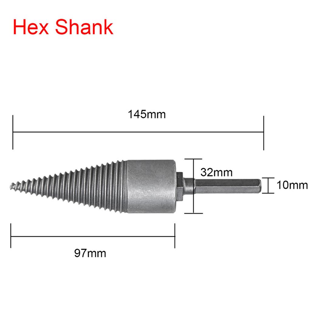 Log Wood Splitting Electric Hammer Drill Bit Splitter Cone Firewood Split