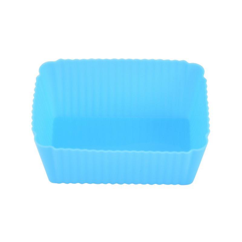 5Pcs Silicone Cake Mold Rectang Muffin Cupcake Baking Molds Reusable Diy Cake Decorating Tool Wedding Birthday Party Decorations