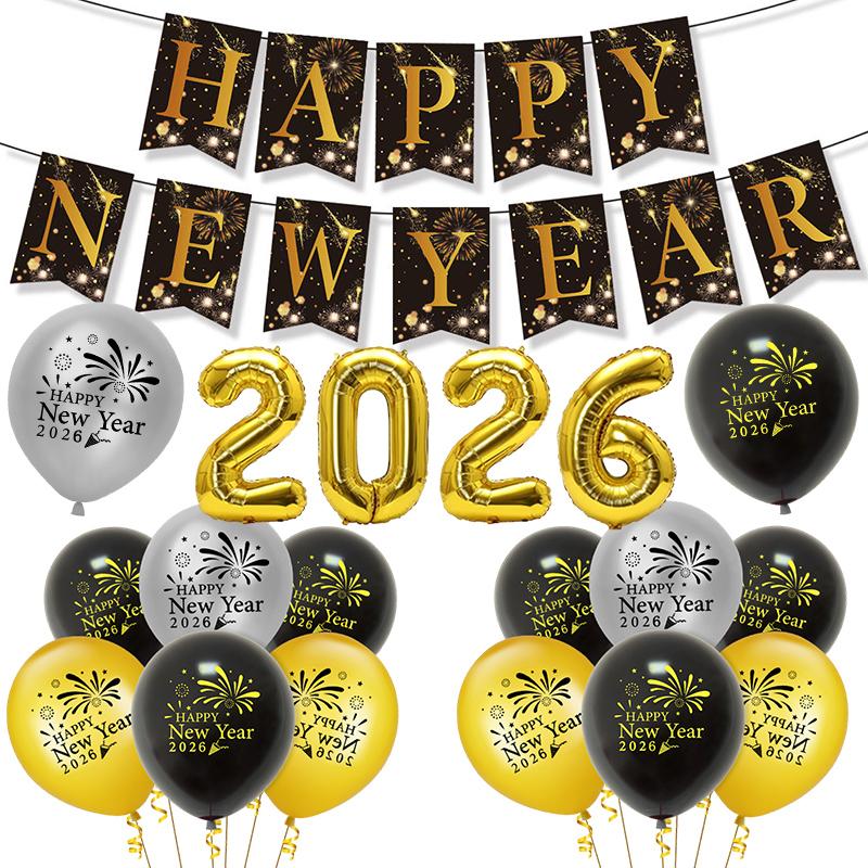 Christmas 2025 DIY Party Supplies Party Number Balloons Decoration Merry Christmas Decor Xmas New Year Party Photo Prop