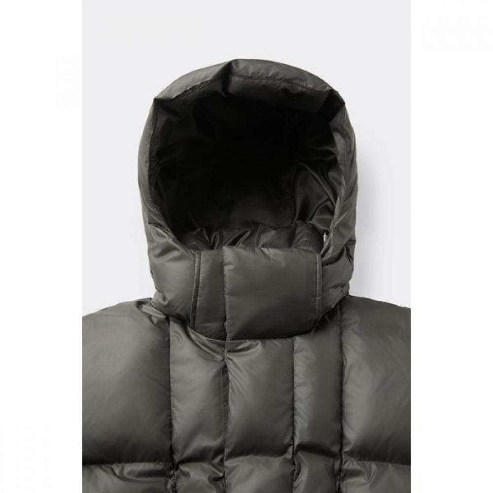 Customellow Hooded Down Jacket Brown Cwuaw25814brd