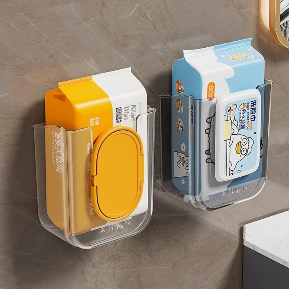 With Large Opening Wet Tissue Storage Box Wall-Mounted Toilet Paper Holder New Wet Wipe Dispenser