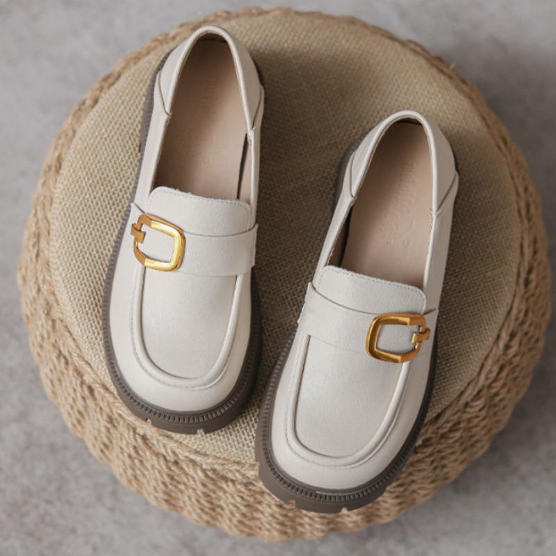 Spring and Autumn Middle Mouth Sweet Beauty High Heels Fashion Temperament Mary Jane Square Heel Square Buckle Round Toe