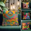 Geometric Patterns Luxury Cushion Cover Natural Linen Pillow Case DoubleSided Print Decorative Sofa Pillowcase Home Decor Gift