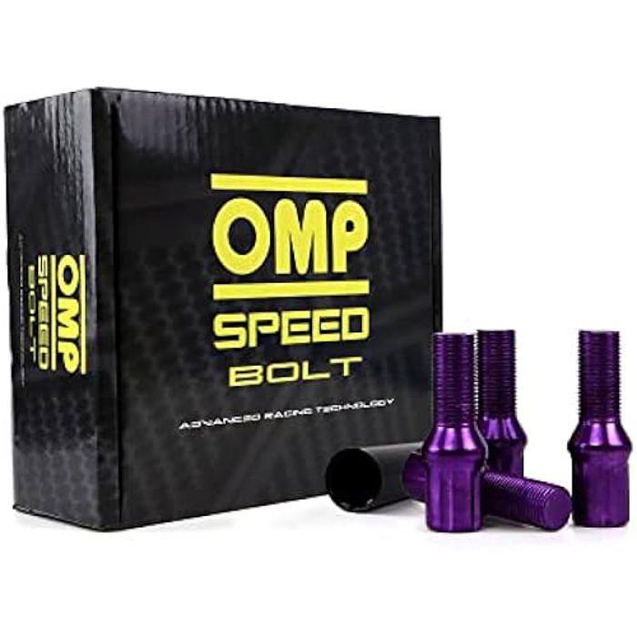 Boulons De Roue - OMP - Set 20 - M14X1.5 - Longueur 27 Mm - Couleur Violette