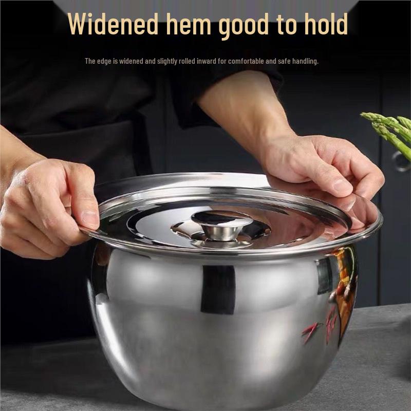 High-Temperature Resistant Stainless Steel Oil Basin with Lid - Kitchen & Commercial Use