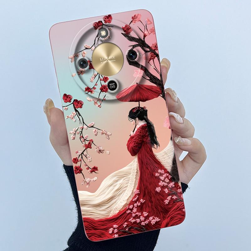 For Honor X9d 5G Case MTN-NX1 Fashion Simplicity Oil Painting Floral Silicone Soft Phone Casing New Design Shockproof Back Cover