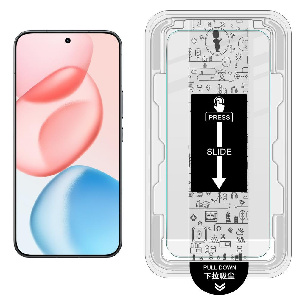 IMAK H Series For Honor 400 5G (Global)/400 Pro 5G (Global) Tempered Glass Screen Protector Dust-free Installation Film (Fingerprint Unlock)