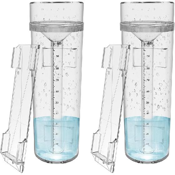 Outdoor Rain Gauge and Snow Professional Stratus Long Term, Made of UV and Heat Resistant Polycarbonate Material for All Weather Conditions with