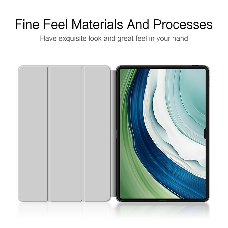 

For Huawei MatePad Pro 13.2 Case PU Leather Trifold Stand Tablet Cover Grey