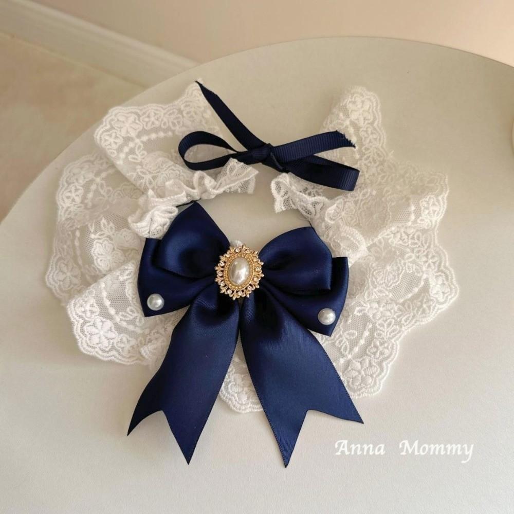 Decorative Cat Lace Bow Bib Adjustable Cat Collar Cute Pet Collar for Cat Dog