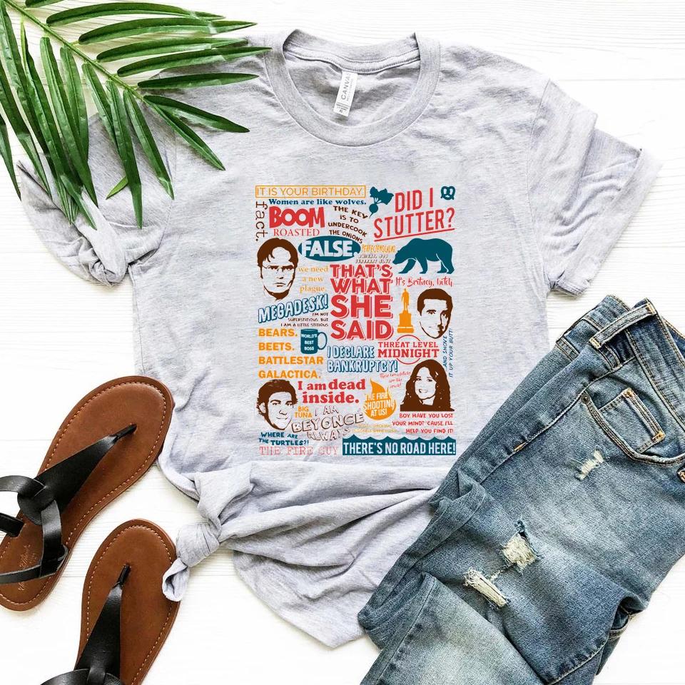 Fashion The Office Quotes Tshirt Funny The Office Tv Show Inspired Shirt Dwight Schrute Michael Scott Shirts Dunder Tops