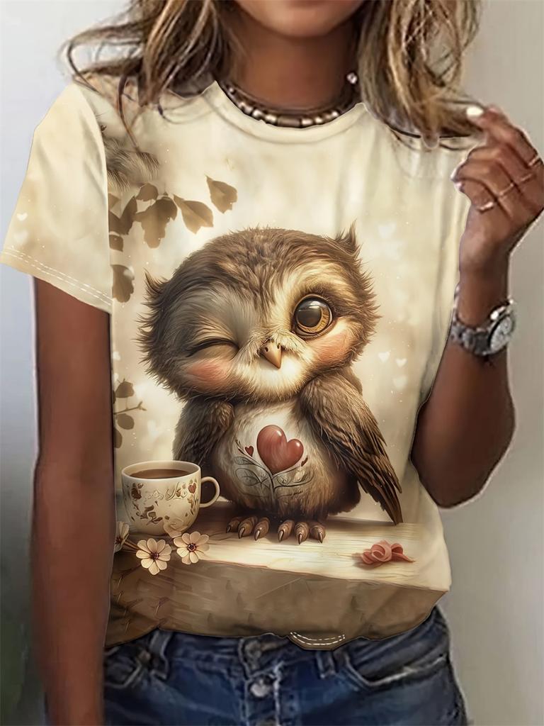 Funny Animal Women's T-Shirts 3d Print Cute Cartoon Cat Casual Short Sleeve Tshirt Fashion Top O-Neck Female Clothing