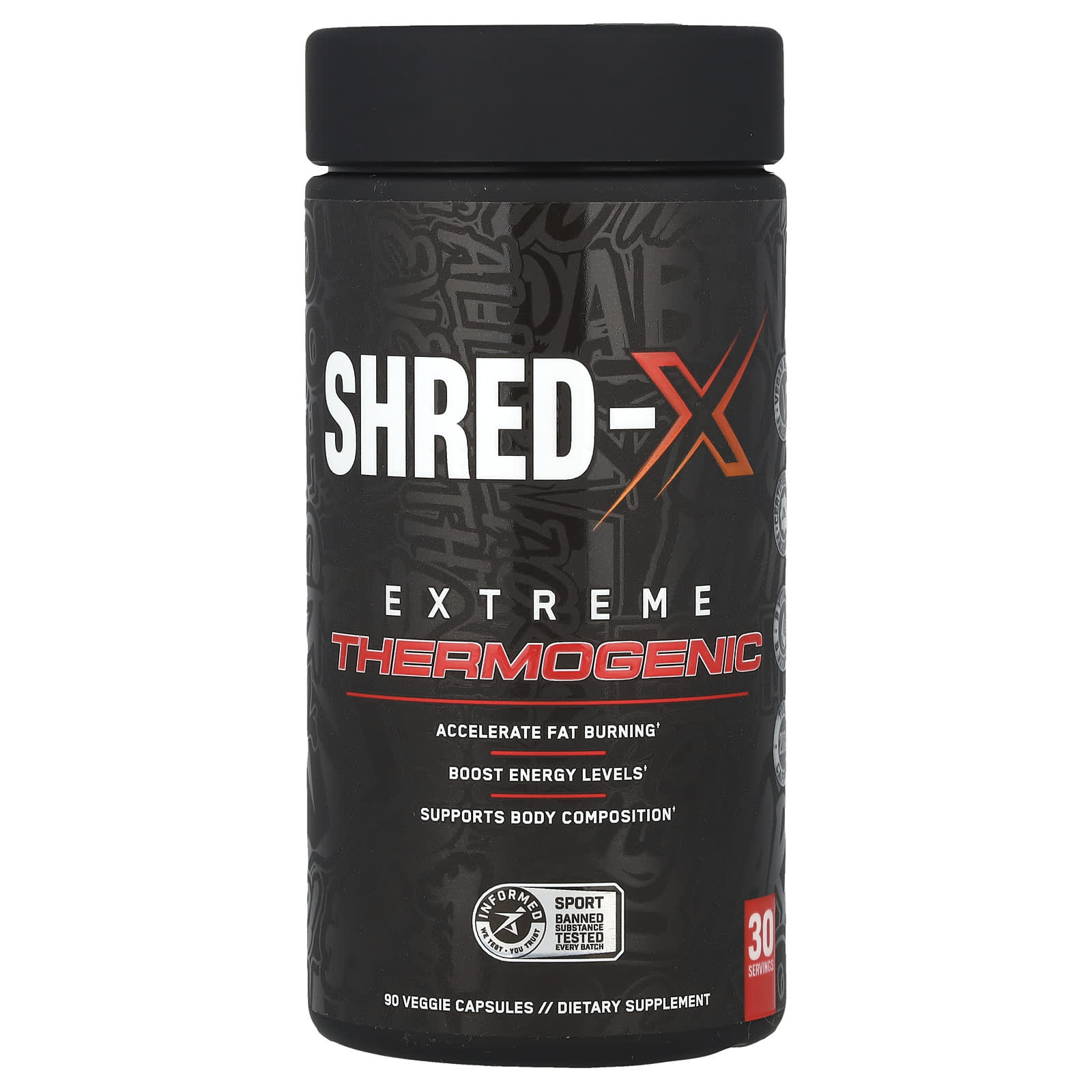 

Shred-X, Extreme Thermogenic, Veggie Capsules 90