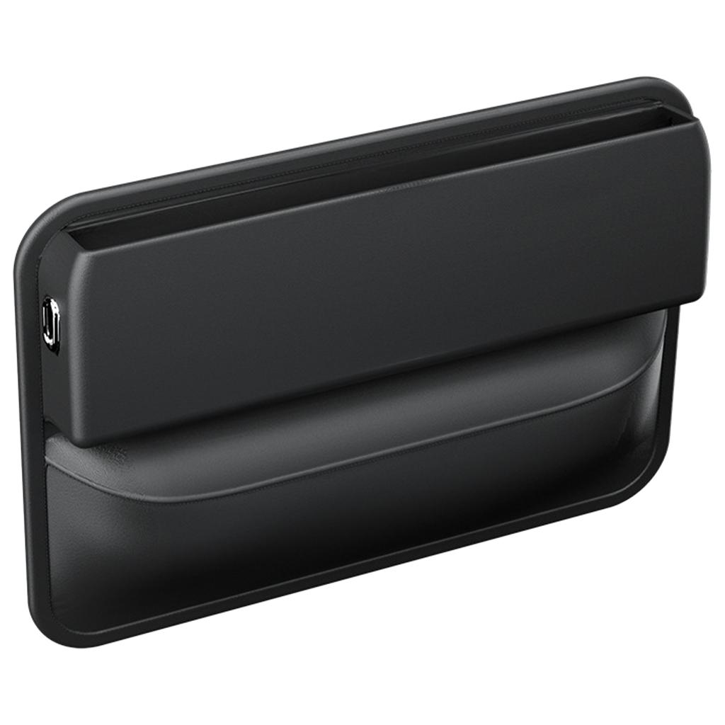Black Car Seat Side Pocket Organizer Catcher Crevice Gap Filler Storage Box Stow