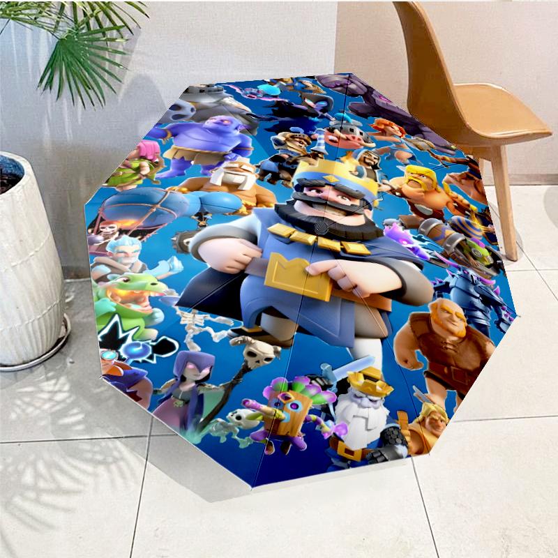 Clash Royale Heroes Collage Automatic Folding Umbrella - 8-Rib Travel Umbrella with Auto Open/Close & Portable, Gift for Christmas, Birthdays