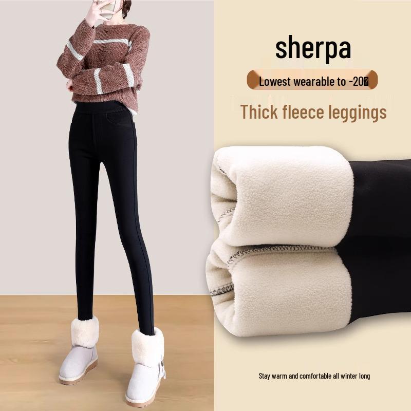 

Women s 2024 Fleece-Lined Black Leggings – Thick, Cozy Winter Wear L, 108-115 jin