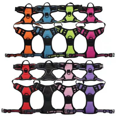 Reflective Anti-Explosion Vest Harness with Large Dog Leash