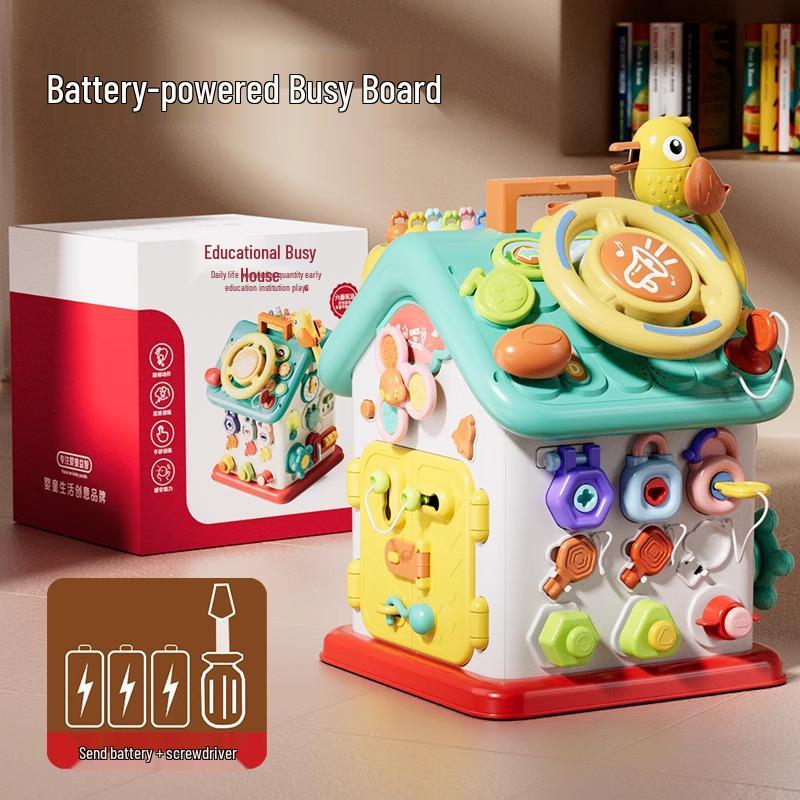 Montessori Busy House: Early Education Toy for Fine Motor Skills Development