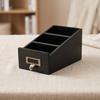 Vintage Style Desktop Storage Box Wooden Makeup Brush Holder Durable Desktop Stationery Box  Vanity