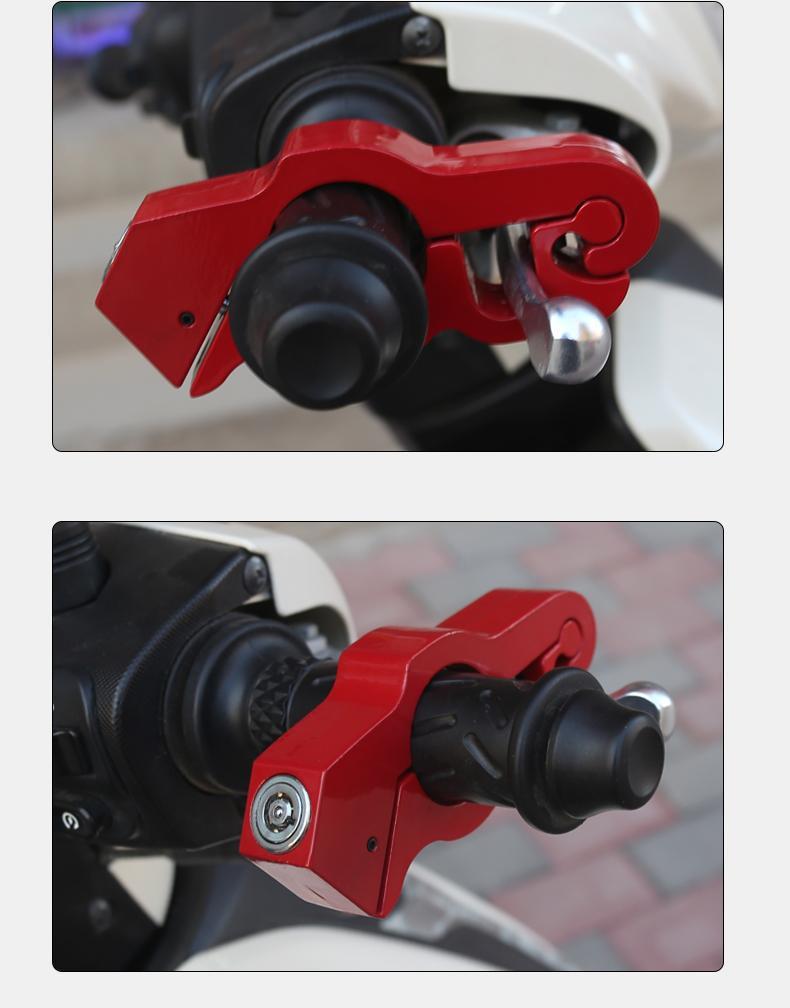 Universal Anti-Theft Motorcycle Handlebar & Throttle Lock with Alarm
