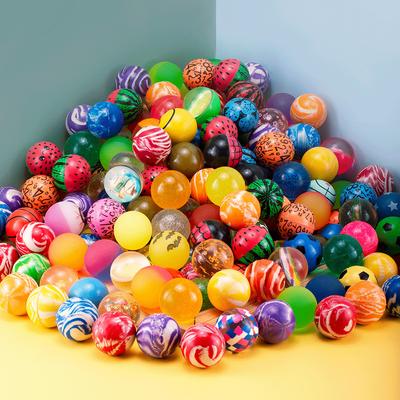 12pcs Indoor Outdoor Fun Rubber Bouncing Balls - Children's Elastic Jump Float Toy Kids Entertainment Gift Props