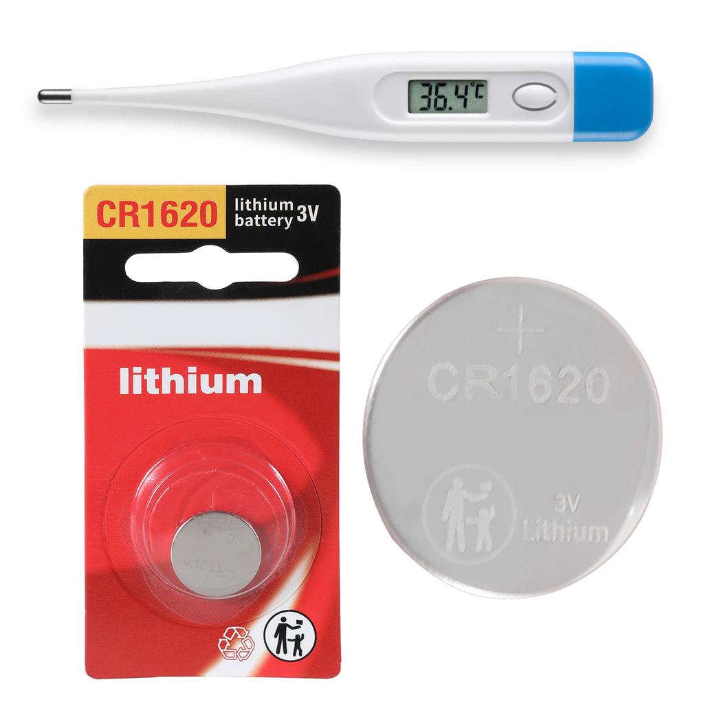 3V Lithium Coin Battery CR1620 for Household Electronics Car Key Remote Controls Not Rechargeable