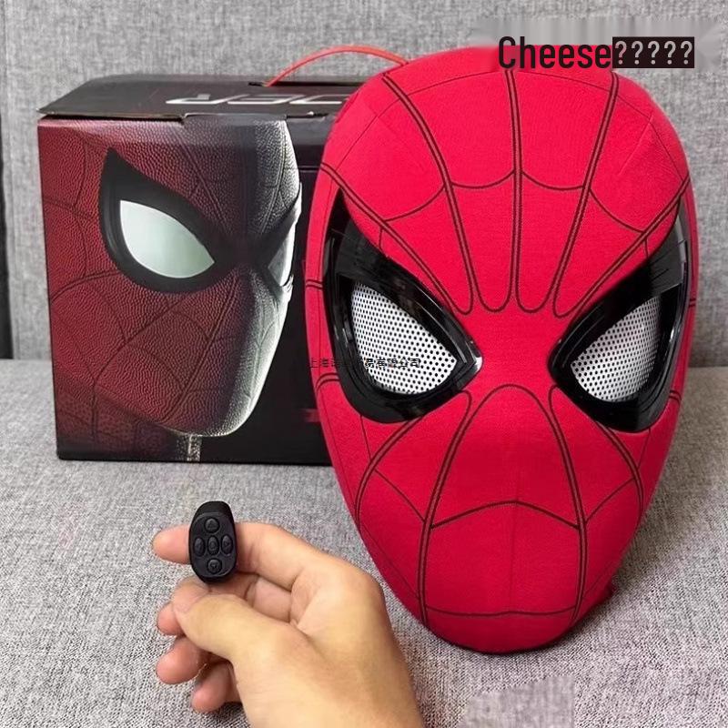 Remote-Control Spider-Man Mask with Blinking Eyes and Lights for Cosplay