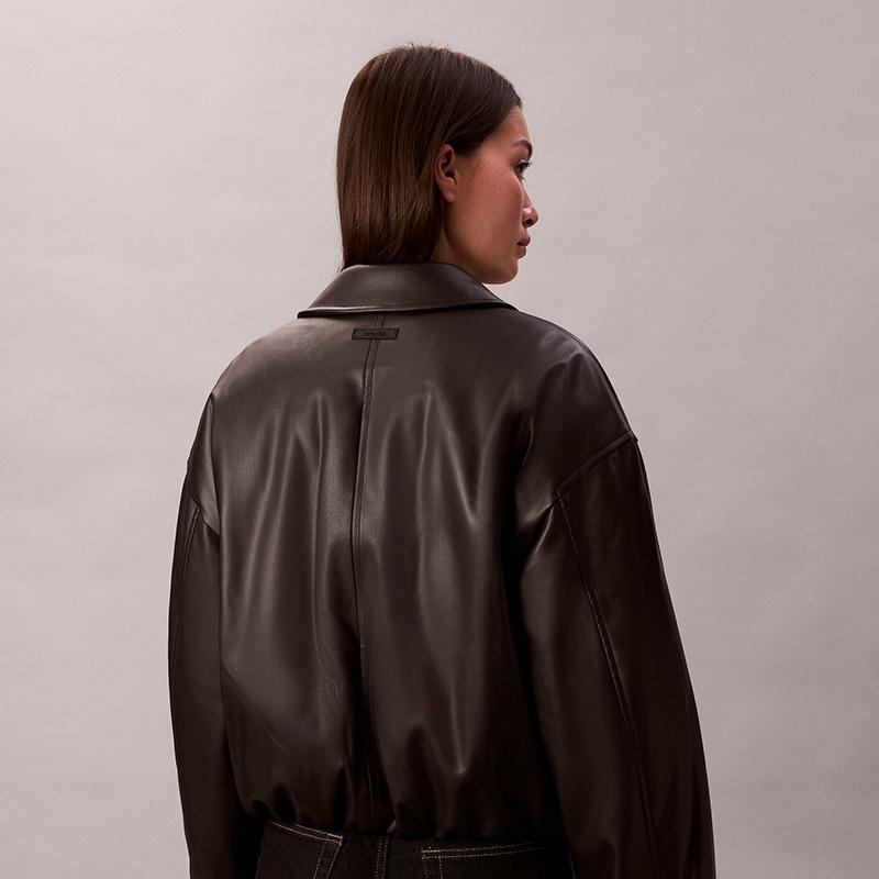 Calvin Klein Vintage Style Floral Peplum Ruffled Hem Cotton Jacket Women Jacket 47E507G