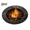 Hand Washable Floor Machine Bedroom Rug Realistic 3D Hole Mat Round Optical Illusion Non-Slip Area