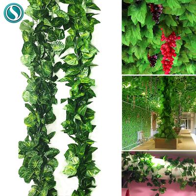 2.4M Silk Artificial Ivy Rattan Leaf Garland Plant Vine Home Wedding Bathroom Decoration Garden Festival Party Decor Fake Flower