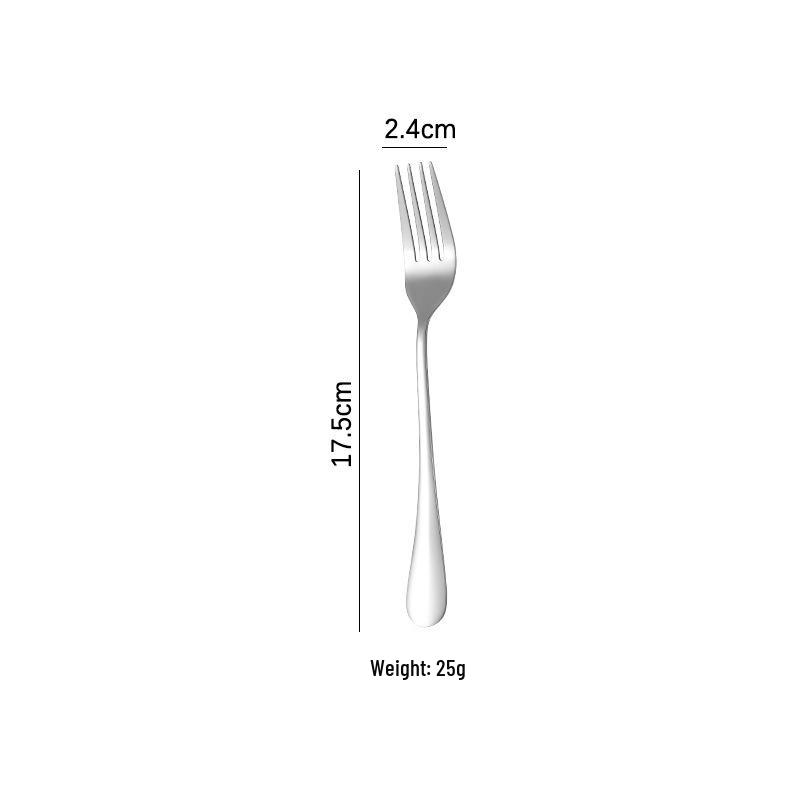 Stainless Steel Salad Dessert Fork - Thickened Design for Western Food, Pasta, Cake, & Fruit