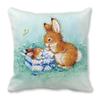 Home Decor Spring/Summer Pillowcase Animal Cat Dog Duck Sheep Print Cushion Cover Sofa Polyester  Funda De Almohada