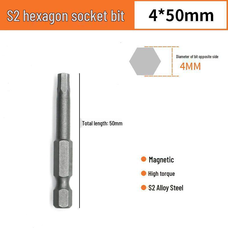 Sechskant S2 Magnetischer Pneumatischer Elektrischer Schraubendreher Bit-Satz mit Verlängerten Bits