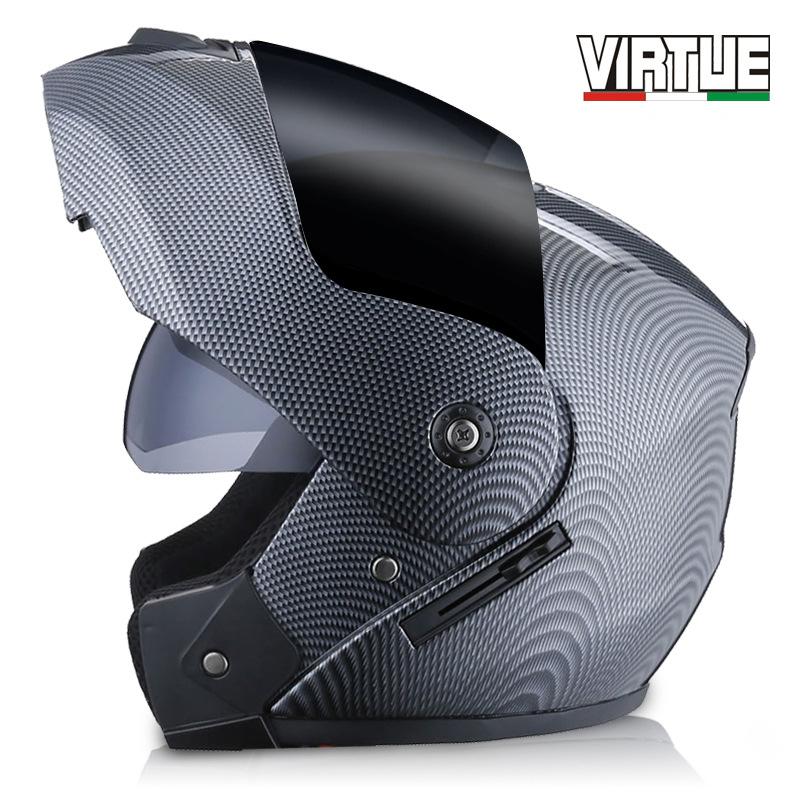 

Эксклюзивные шлемы для электромобилей, мужские крутые полные шлемы, защитные шлемы на четыре сезона, мотоциклетные внедорожные шлемы с двойным зеркалом и открытым лицом M