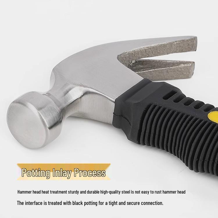 Mini Portable Multifunctional Claw Hammer for Installation, Nail Pulling & Construction with Short Handle