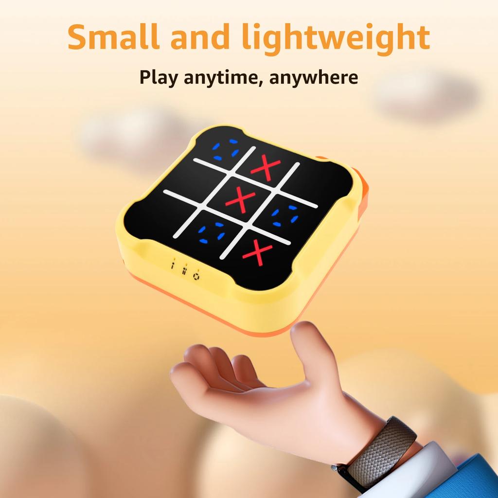 Tic Tac Toe Game Barn Elektroniske Leker Noughts and Crosses Game Memory Training Infinite Bærbare reisespill for barn Voksen