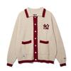 New Era MLB New York Yankees Retro Sports Field Series Drop Shoulder Loose Fit Letter Jacquard Casual Knit Sweater Unisex Sweater Beige 14450553