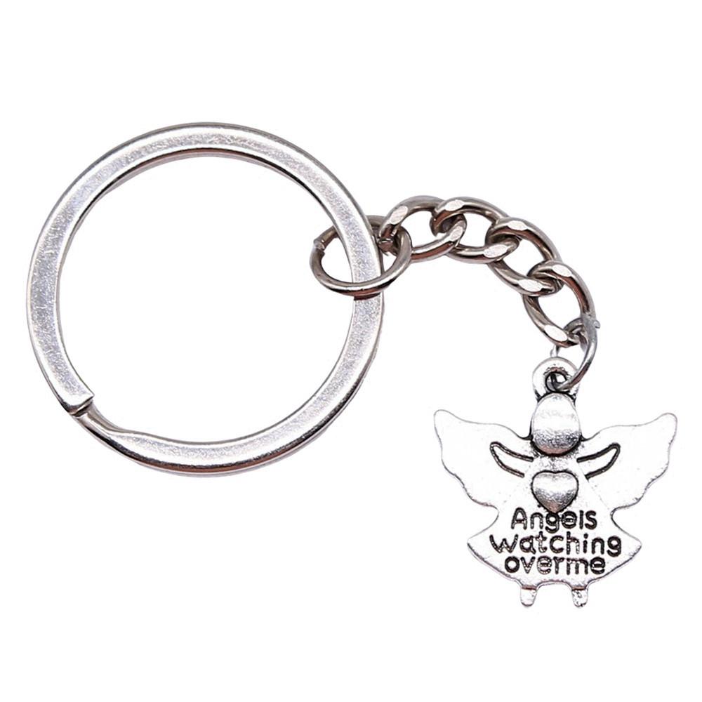 Angel Keychain Wings Charm For Students Protection Key Ring 28mm