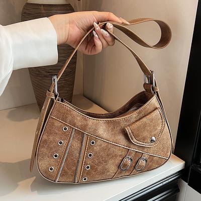French Design Retro Underarm Messenger Bag Women'S Fashion Hong Kong Style Shoulder Underarm Bag