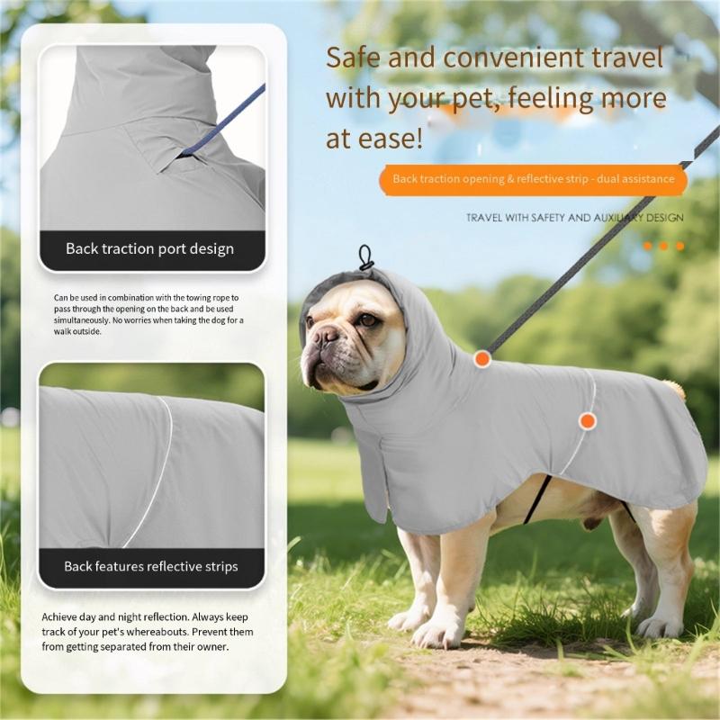 Sun Blocking Waterproof Dog Rain Coat Outdoor Walking Clothes For Small to Large Dog Beach Wear Rainy Days Adventure