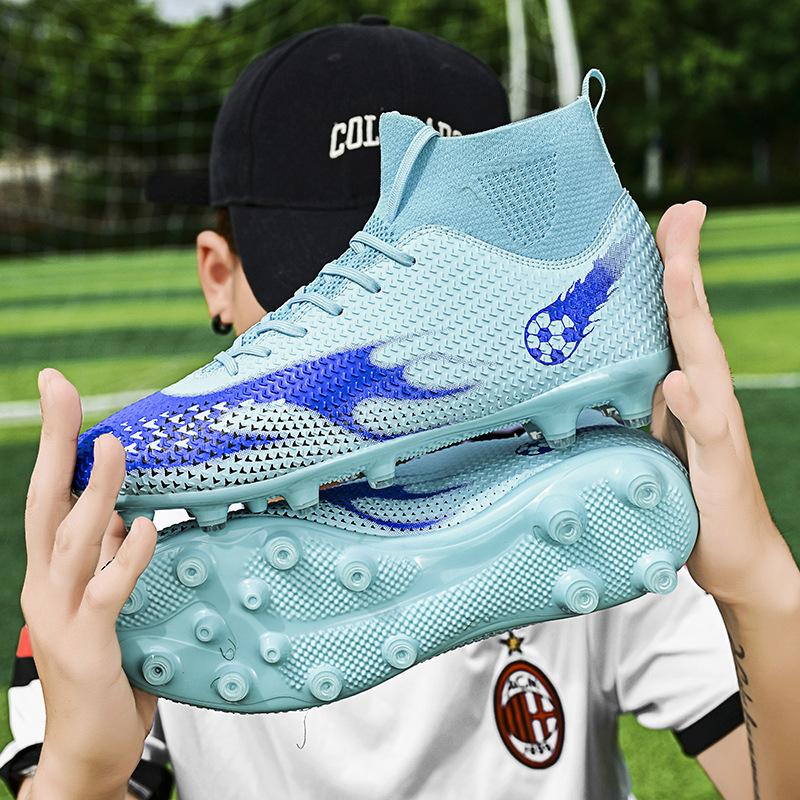 New Falcon High-top Football Shoes Long Nails Football Shoes TF Broken Nails Special Training Shoes Football Men's Models