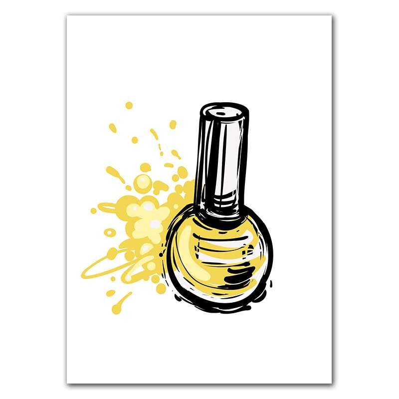 Manikyr Makeup Nagellack Art Pictures Modern Salong Väggaffischer och tryck Vackert mode Illustration Verktyg Dekor HD3162