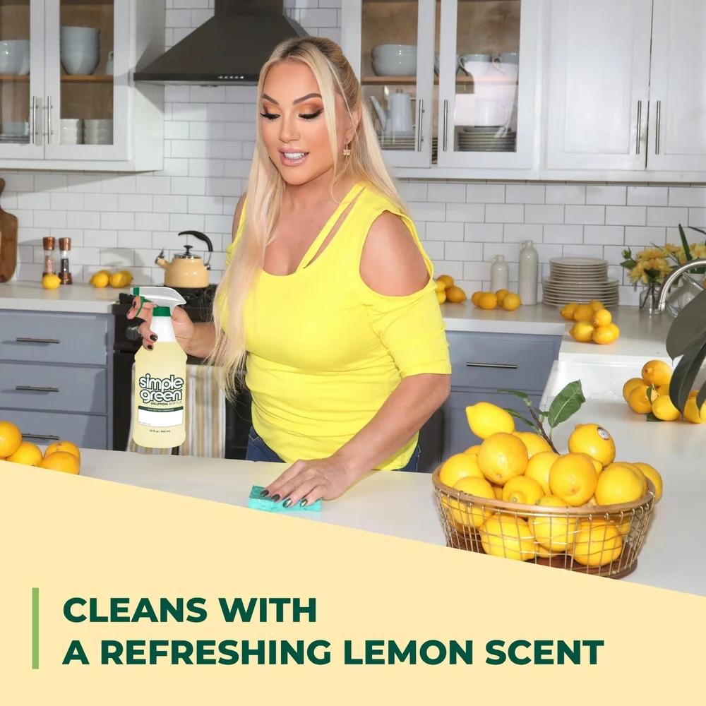 Lemon Scent All-Purpose Cleaner Concentrate Refill Non-Abrasive Powerful Degreaser Safe Pets Plants Indoor Outdoor Use 30x