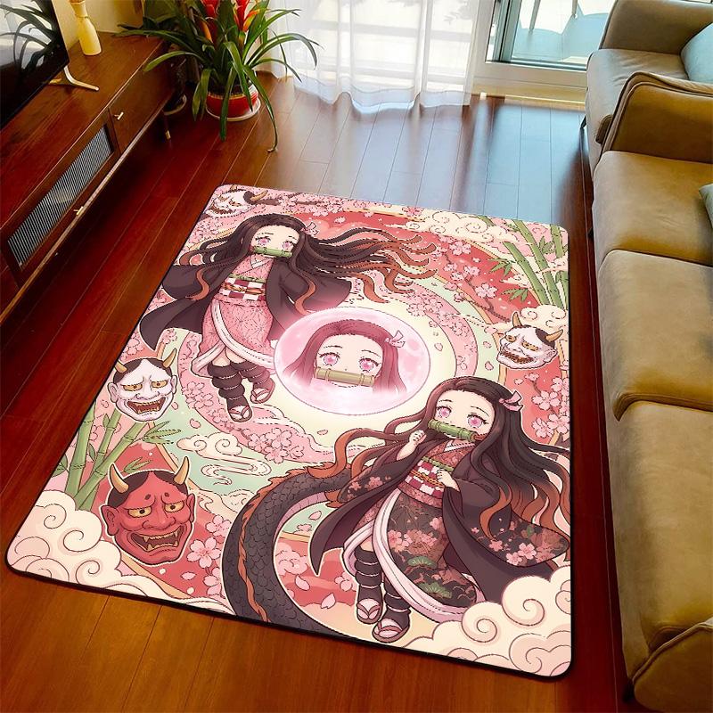 Nezuko Area Rug Carpet Non Slip Floor Mat Soft Bedroom Living Room Home Decor Anime Style -QJY