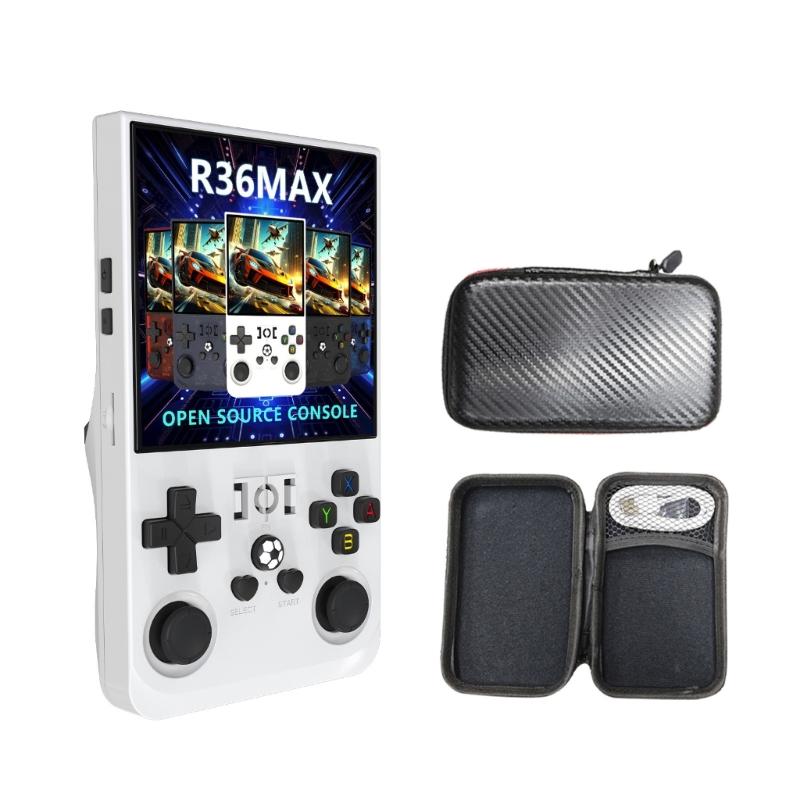 Open Source R36Max 4Inch IPS Screen Handheld Video Game Console Linux System Pocket Game Player Kids Gift