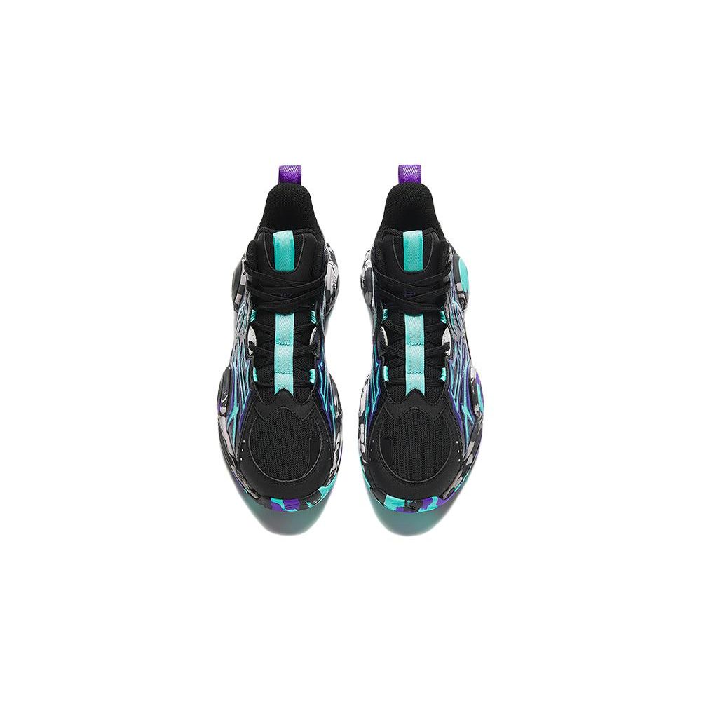 Anta Childrens Zhu Long Synthetic Leather Basketball Shoes Kids Sneakers Dream-Purple A312331104-3