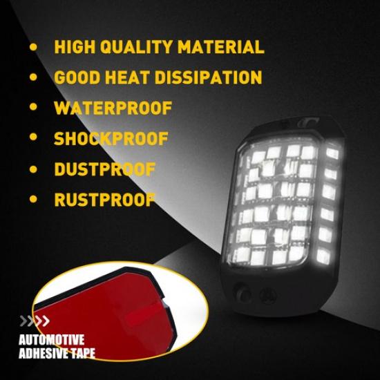 4x White Car LED Neon Light Underglow Lamp Kit For Chevy Trailblazer Silverado V